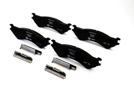 HELLA Brakes Ceramic & Semi-Metallic Disc Brake Pad Set - 355047481