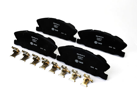 HELLA Brakes Ceramic & Semi-Metallic Disc Brake Pad Set - 355047541