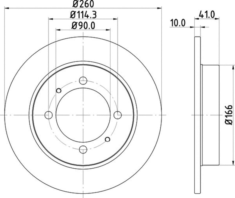 HELLA Brakes DISC BRAKE ROTOR - 355105472