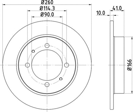 HELLA Brakes DISC BRAKE ROTOR - 355105472