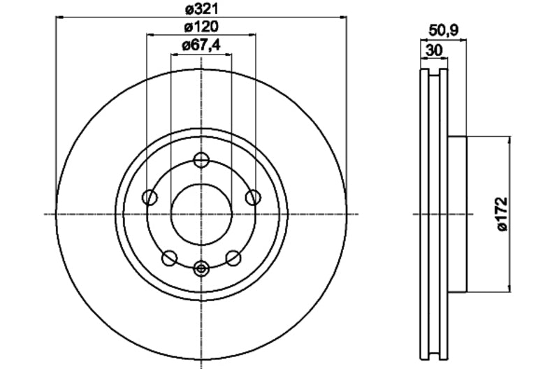 HELLA Brakes DISC BRAKE ROTOR - 355116041