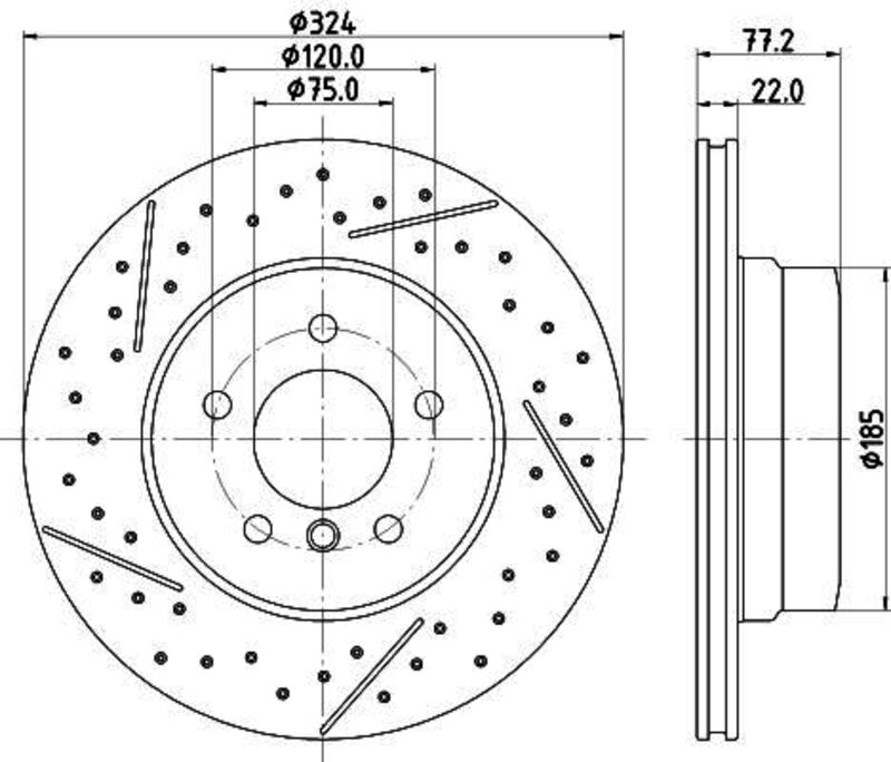 HELLA Brakes DISC BRAKE ROTOR - 355130012
