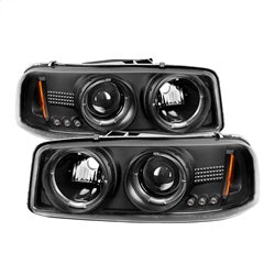 Spyder Auto 5009357 Projector Headlights - LED Halo - Black