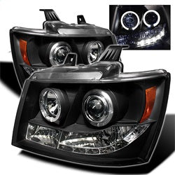 Spyder Auto 5009647 Projector Headlights - LED Halo - Black