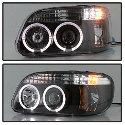 Spyder Auto 5010131 Projector Headlights - LED Halo - Black