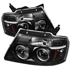 Spyder Auto 5010209 Projector Headlights - Version 2 - LED Halo - Black