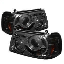 Spyder Auto 1PC Projector Headlights - LED Halo - Smoke - 5010513