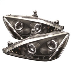 Spyder Auto 5010636 Projector Headlights - LED Halo - Amber Reflector - Black