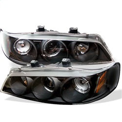 Spyder Auto 5010698 Projector Headlights - LED Halo - Amber Reflector - Black