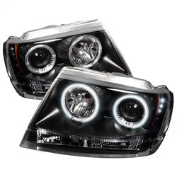 Spyder Auto 5011121 Projector Headlights - CCFL Halo - Black