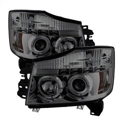Spyder Auto 5033963 Projector Headlights - LED Halo - Smoke
