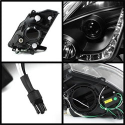 Spyder Auto 5064738 Projector Headlights - DRL - Black