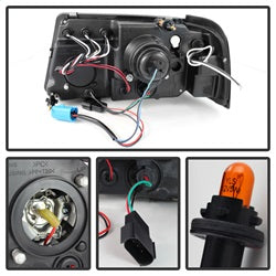 Spyder Auto 5078476 Projector Headlights - LED Halo - Black Smoke