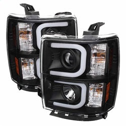 Spyder Auto 5079473 Projector Headlights - Light Bar DRL - Black