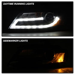 Spyder Auto 5081544 Projector Headlights - DRL LED - Black