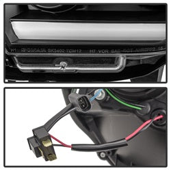 Spyder Auto 5081711 Projector Headlights - Light Bar DRL - Black