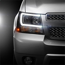 Spyder Auto 5082565 Projector Headlights - Version 2 - Light Bar DRL - Black