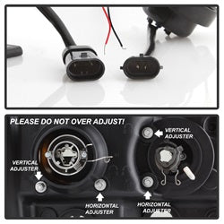 Spyder Auto 5083630 Projector Headlights - Version 2 - Light Bar DRL LED - Black