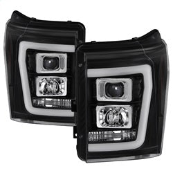 Spyder Auto 5084460 Projector Headlights - Version 2 - Light Bar DRL - Black
