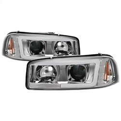Spyder Auto 5084620 Projector Headlights - Version 2 - Light Bar DRL - Chrome