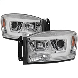 Spyder Auto 5085290 Projector Headlights - Version 2 - Light Bar DRL - Chrome