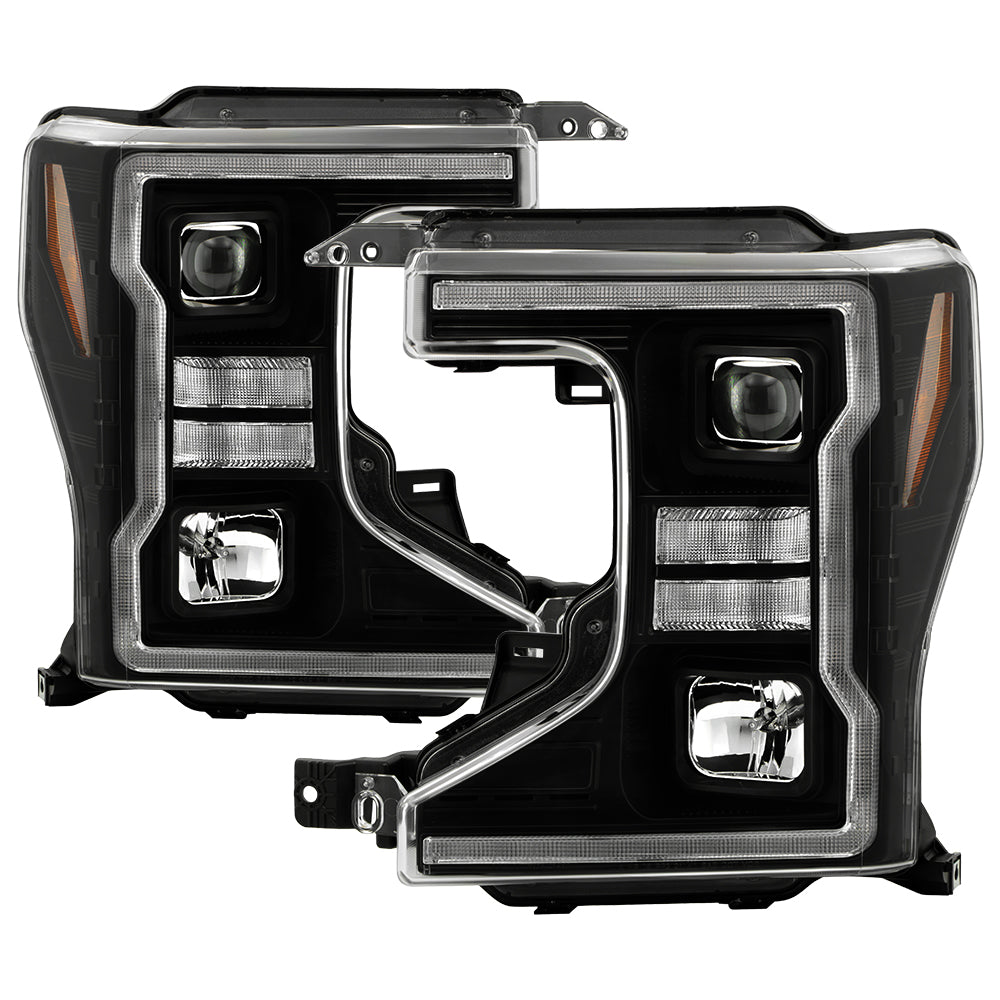 Spyder Auto 5088628 Projector Headlights - Sequential LED Turn Signal Lights - Black