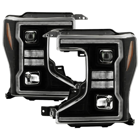 Spyder Auto 5088628 Projector Headlights - Sequential LED Turn Signal Lights - Black
