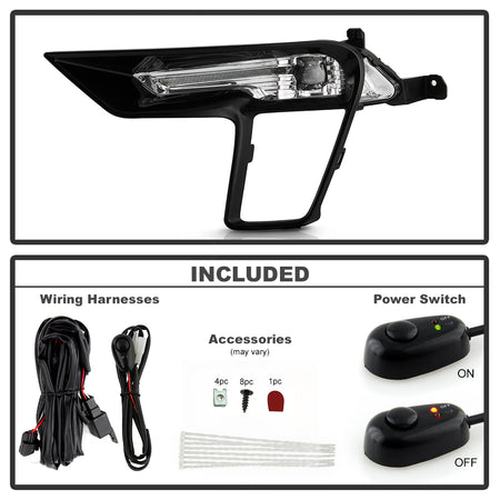 Spyder Auto 9051081 OEM Full LED Fog Lights w/Switch - Clear