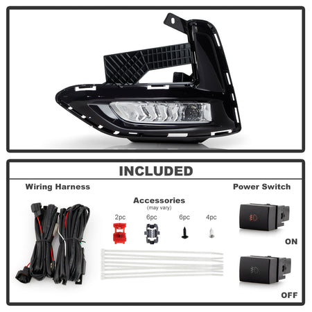 Spyder Auto 9051319 OEM Style Fog Lights w/Switch - Clear