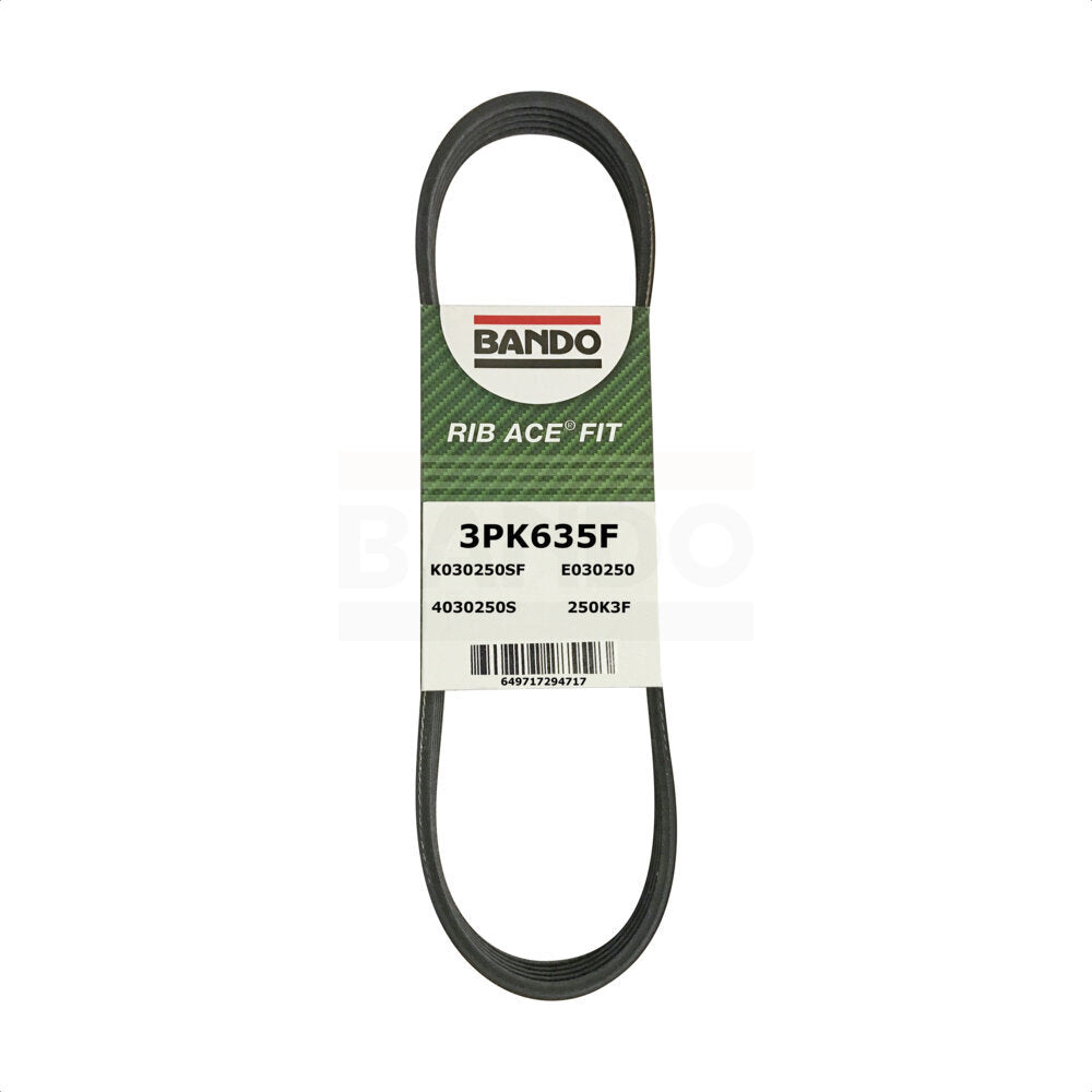 Camshaft To Water Pump Accessory Drive Belt BAN-3PK635F For Ford Escape Taurus Mercury Mariner Mazda Tribute Sable MPV 3.0L by Bando