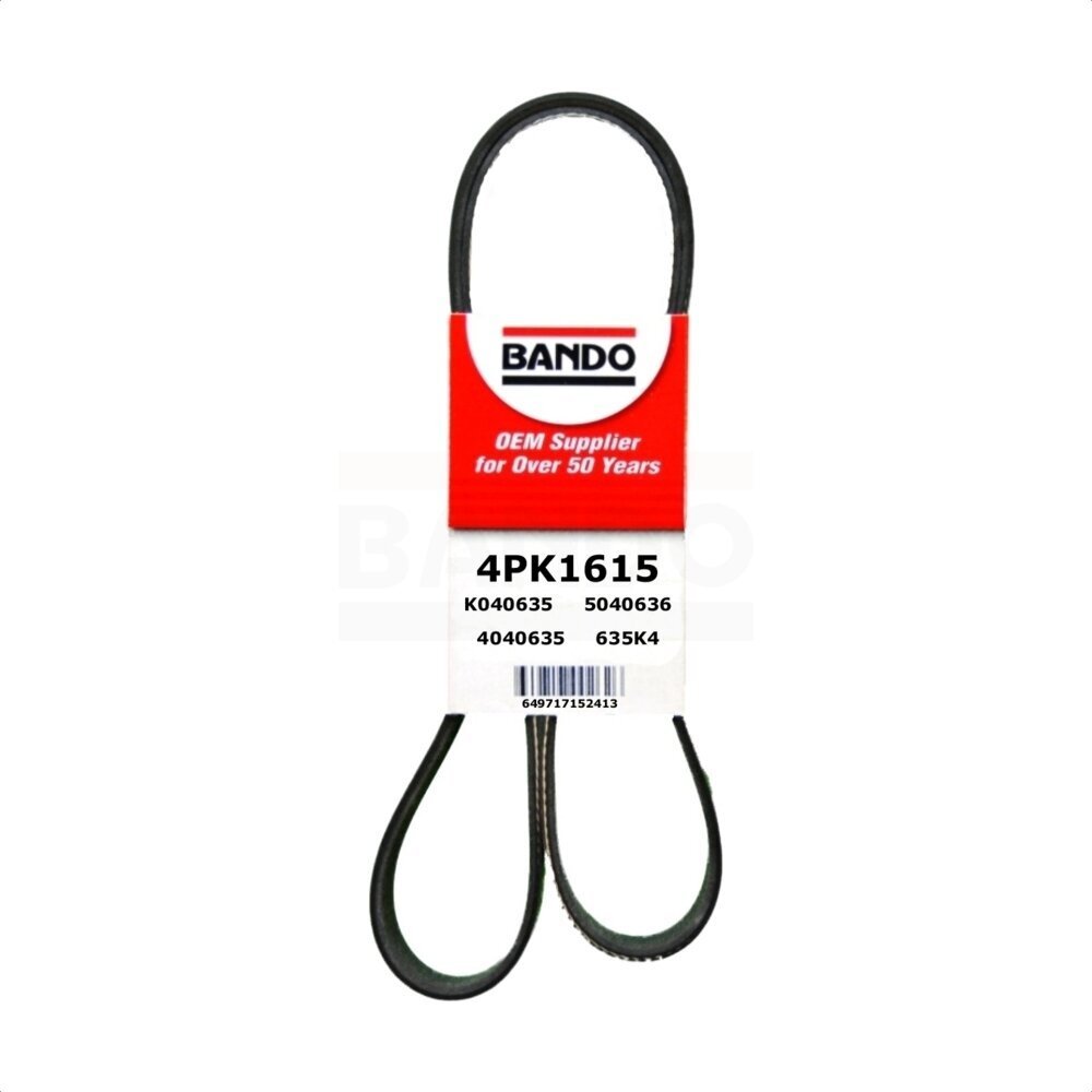 Water Pump Air Conditioning Accessory Drive Belt BAN-4PK1615 For 2003-2005 Honda Civic 1.3L with OE No.38920-PZA-004 by Bando