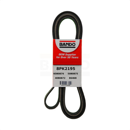 Accessory Drive Belt BAN-8PK2195 For 2009 Ford F-250 Super Duty F-350 F-450 with Single Alternator OE No.7C3Z 8620-J 6.4L by Bando