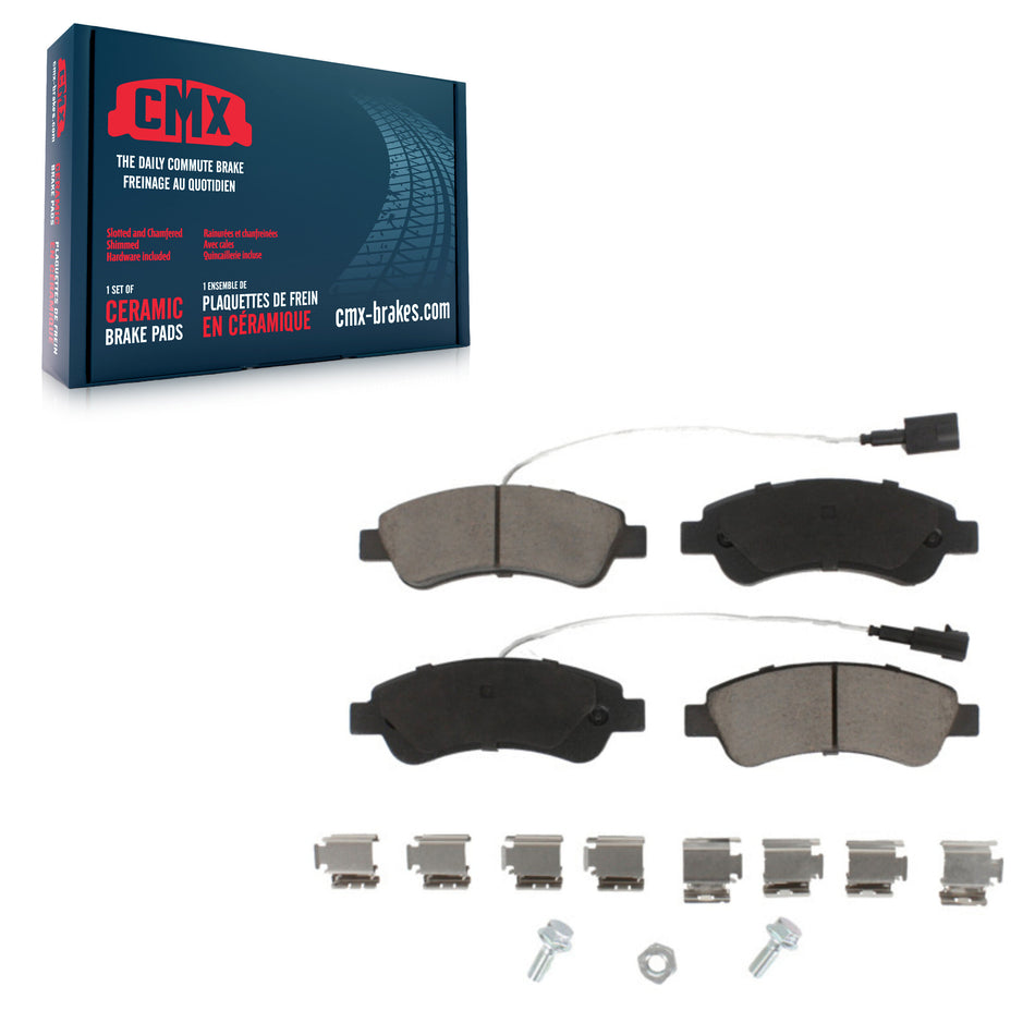 Rear Ceramic Disc Brake Pads CMX-D1490 For 2014-2021 Ram ProMaster 2500 3500 1500 With Solid Rotor