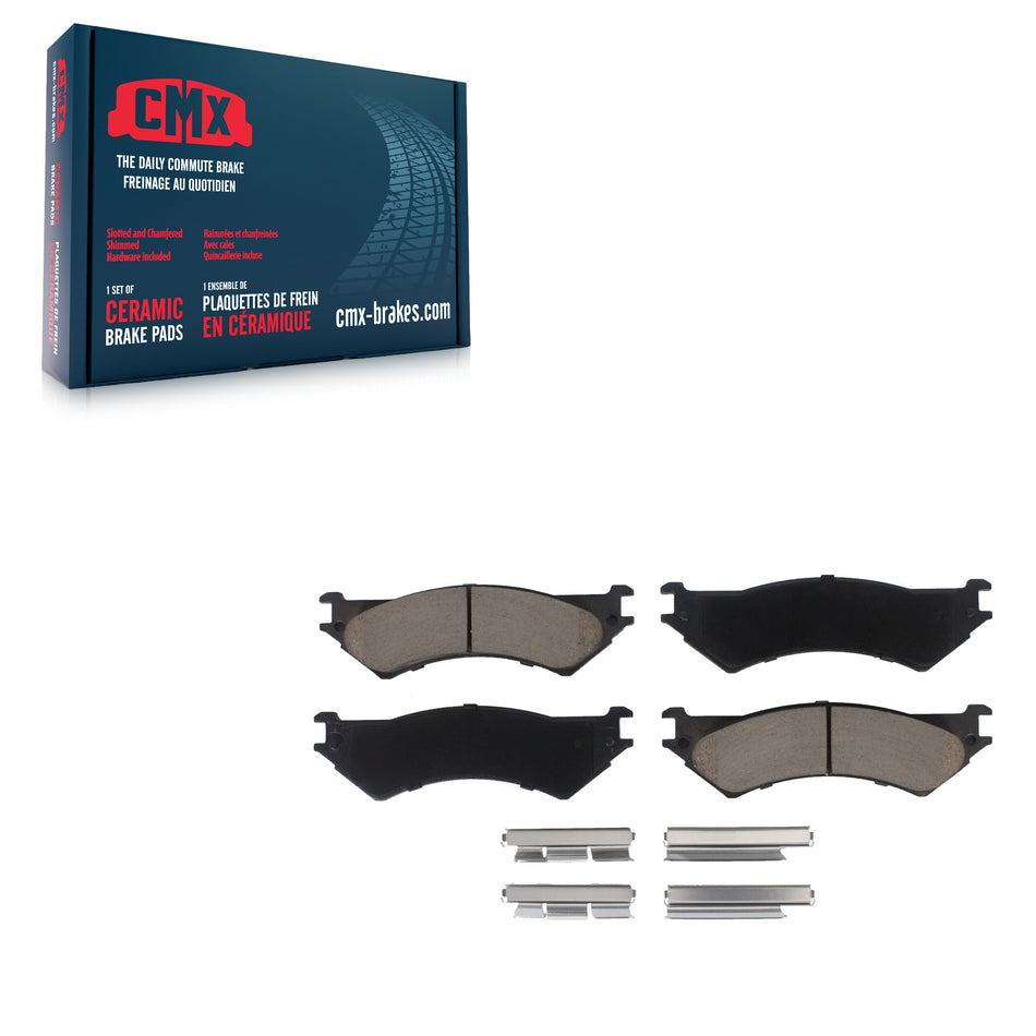 Rear Ceramic Disc Brake Pads CMX-D802 For Ford E-350 Super Duty E-250 Econoline F-150 Heritage Club