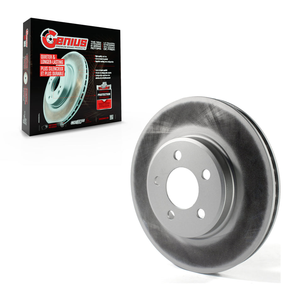 Front Coated Disc Brake Rotor (1 Piece Only) GCR-780255 For Dodge Chrysler 300 Charger Challenger