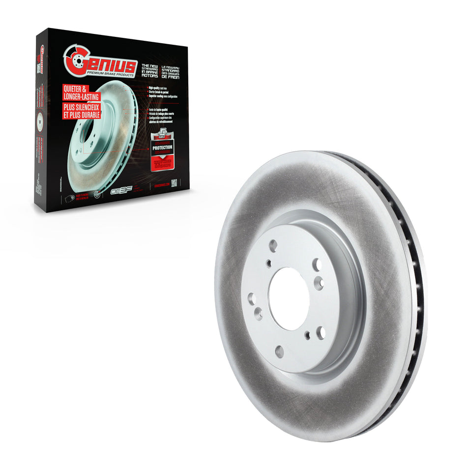 Front Coated Disc Brake Rotor (1 Piece Only) GCR-980317 For Honda Civic Acura CR-V CSX ILX RSX