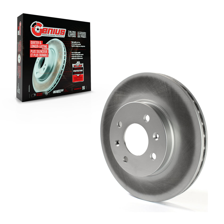 Front Coated Disc Brake Rotor (1 Piece Only) GCR-980452 For Hyundai Accent Kia Rio Rio5