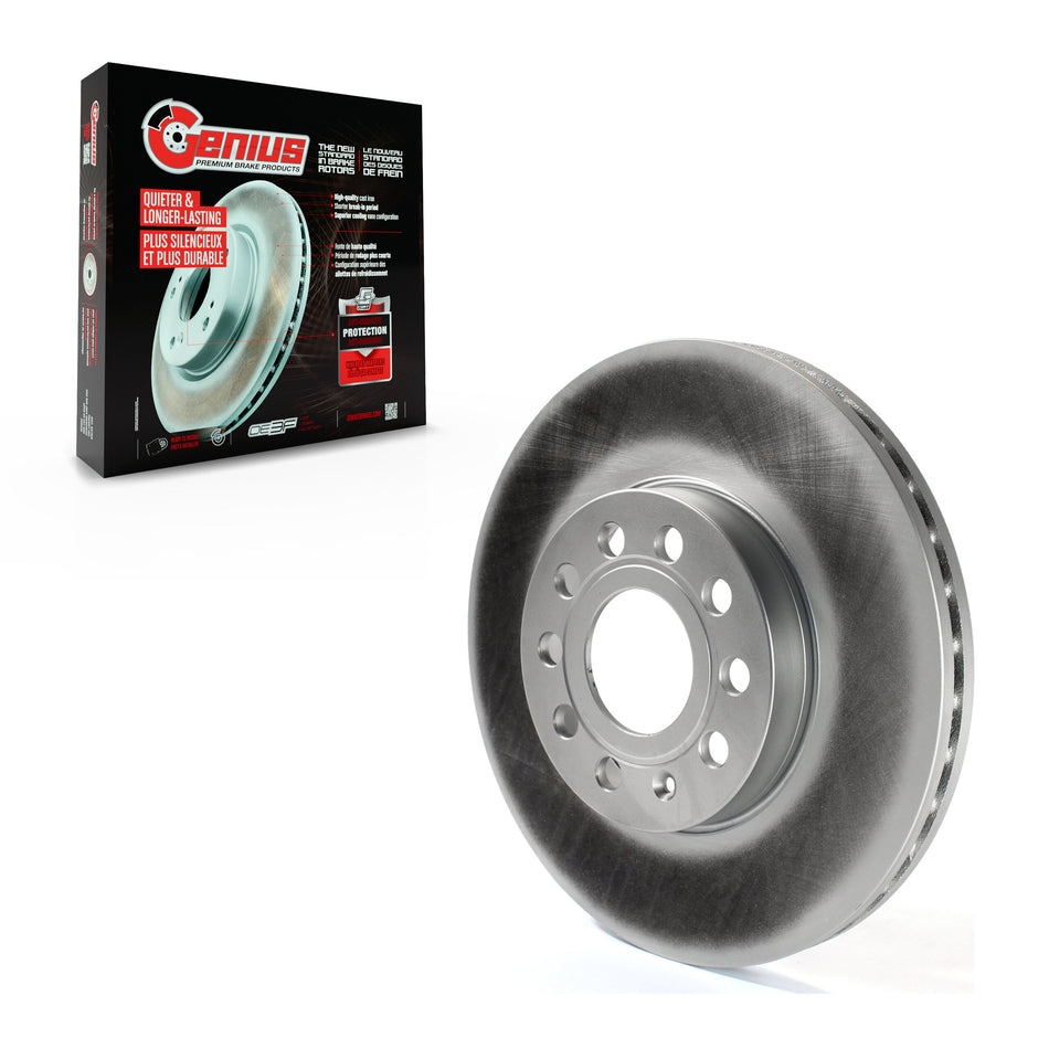 Front Coated Disc Brake Rotor (1 Piece Only) GCR-980456 For Volkswagen Jetta Golf Taos SportWagen A3