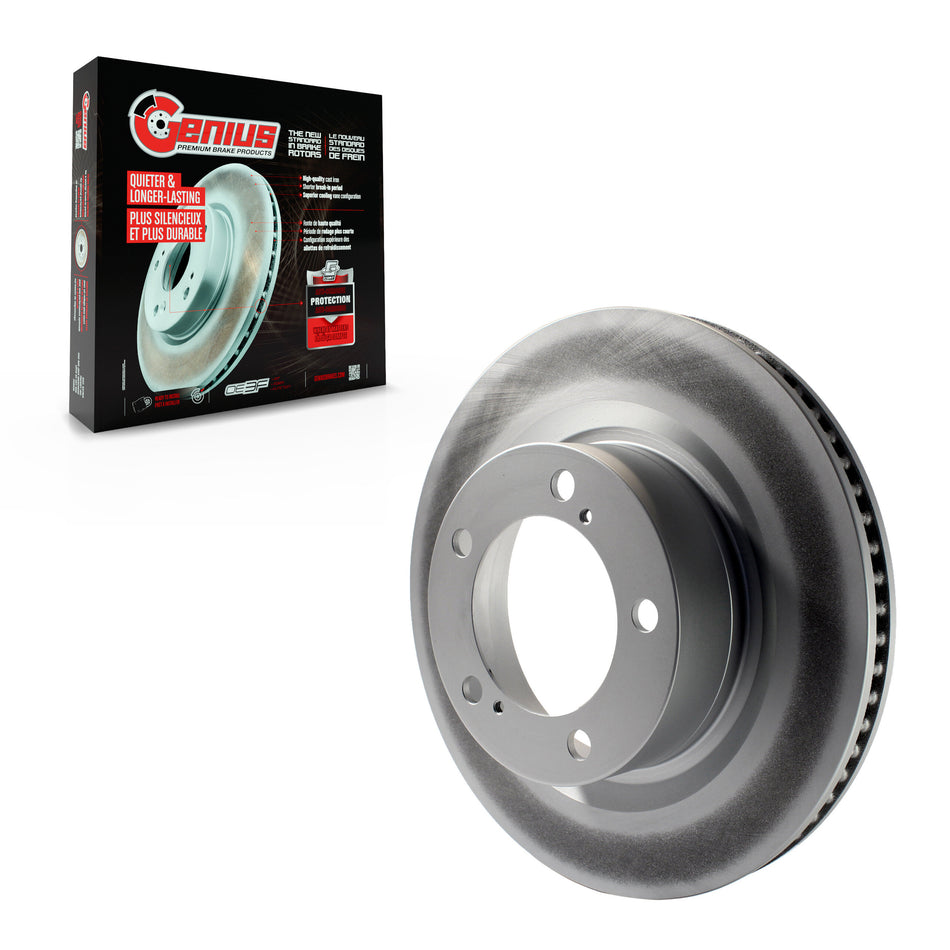 Front Coated Disc Brake Rotor (1 Piece Only) GCR-980583 For Toyota Tundra Sequoia Lexus LX570 Land