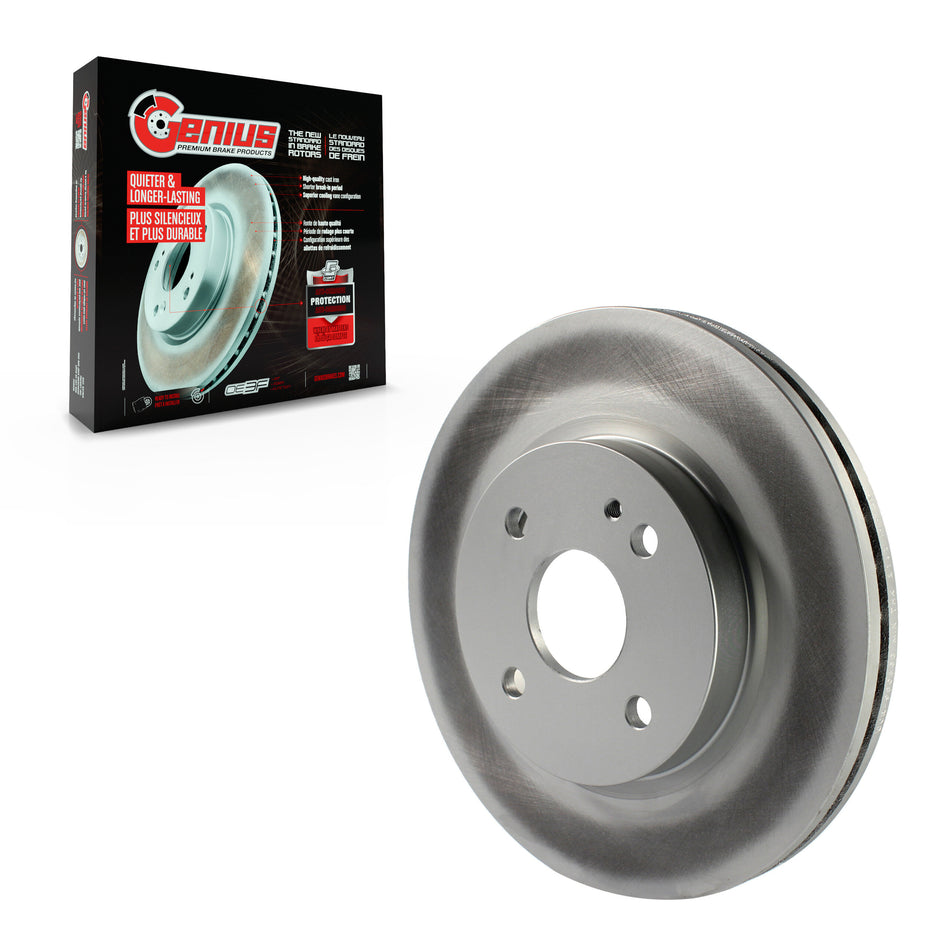 Front Coated Disc Brake Rotor (1 Piece Only) GCR-980863 For 2011-2014 Mazda 2