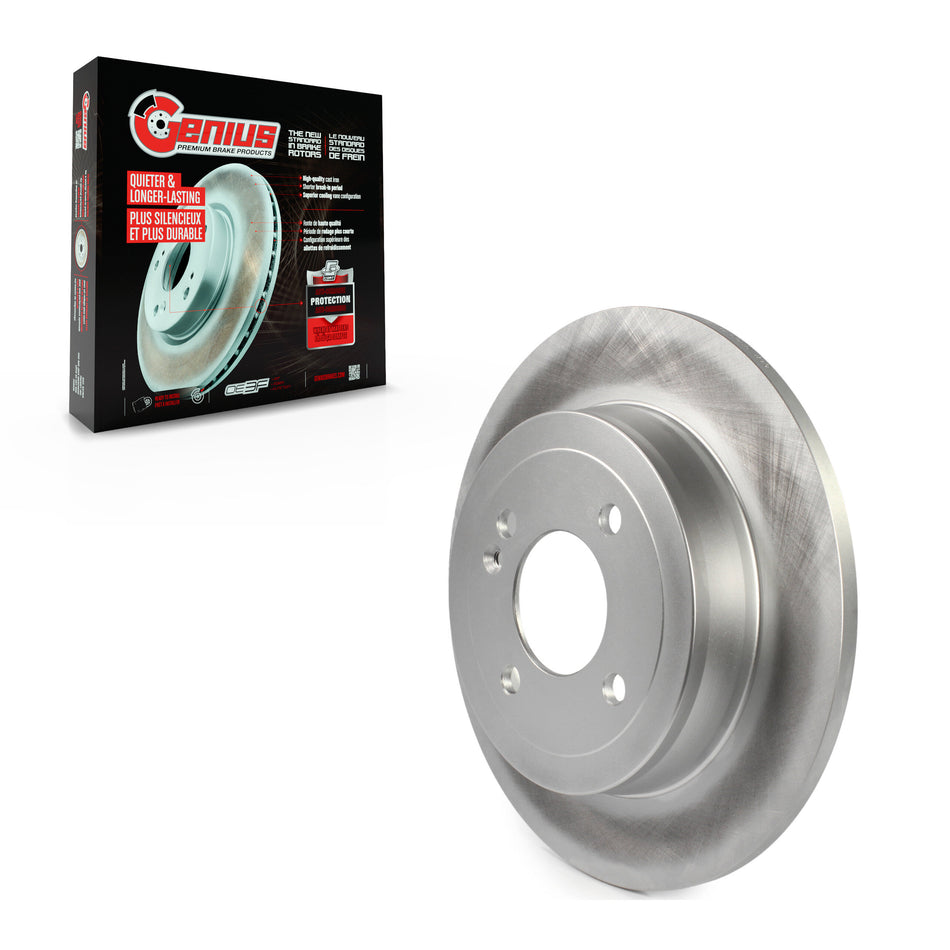 Rear Coated Disc Brake Rotor (1 Piece Only) GCR-980980 For Hyundai Accent Kia Rio