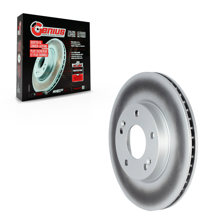 Front Coated Disc Brake Rotor (1 Piece Only) GCR-G8325 For 2017-2022 Hyundai Ioniq Kia Niro
