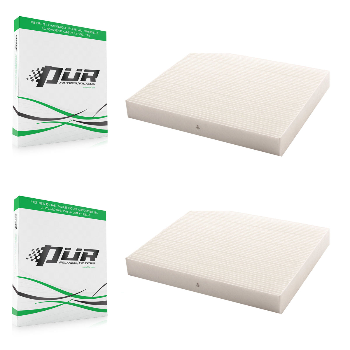 Cabin Air Filter (2 Pack) For Hyundai Santa Fe Sonata Kia Optima Azera Magentis K54-100058