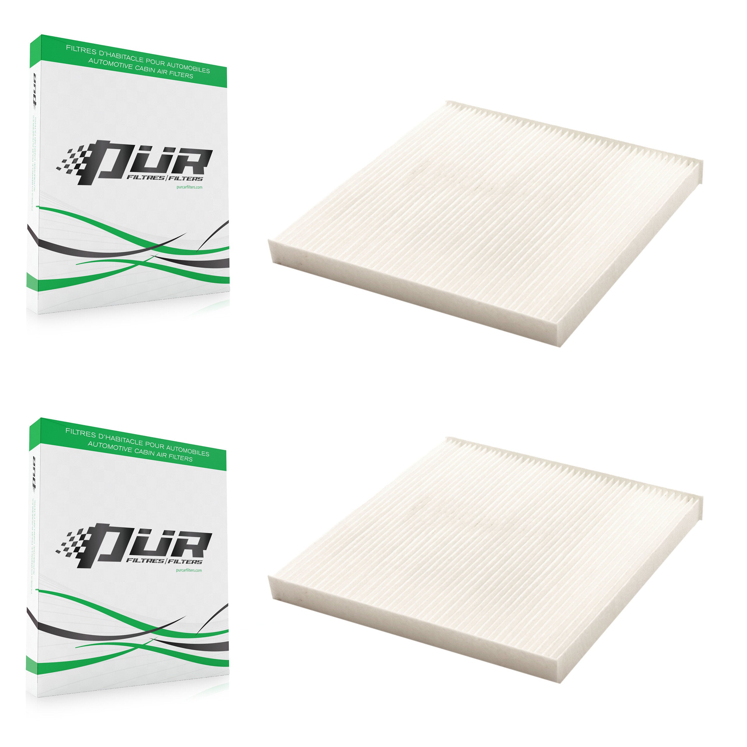 Cabin Air Filter (2 Pack) For Toyota Tacoma Pontiac Vibe Dodge Dart 4Runner K54-100077