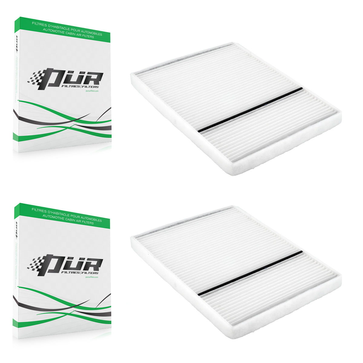 Cabin Air Filter (2 Pack) For Buick Lucerne Cadillac LeSabre DTS DeVille Pontiac Aurora K54-100102