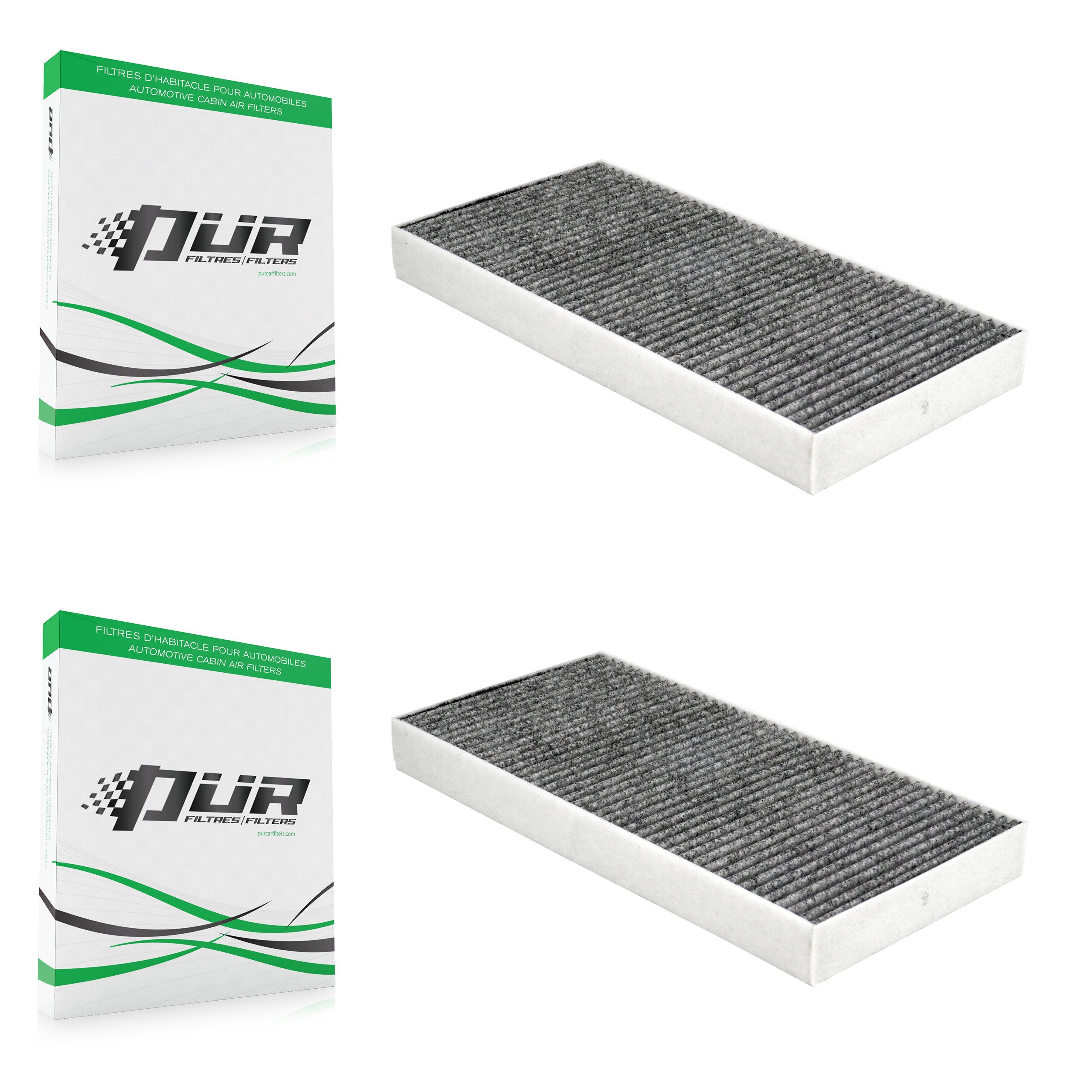 Cabin Air Filter (2 Pack) For Mercedes-Benz SLK350 SLK280 SLK55 AMG SLK300 SLC300 SLK250 K54-101703