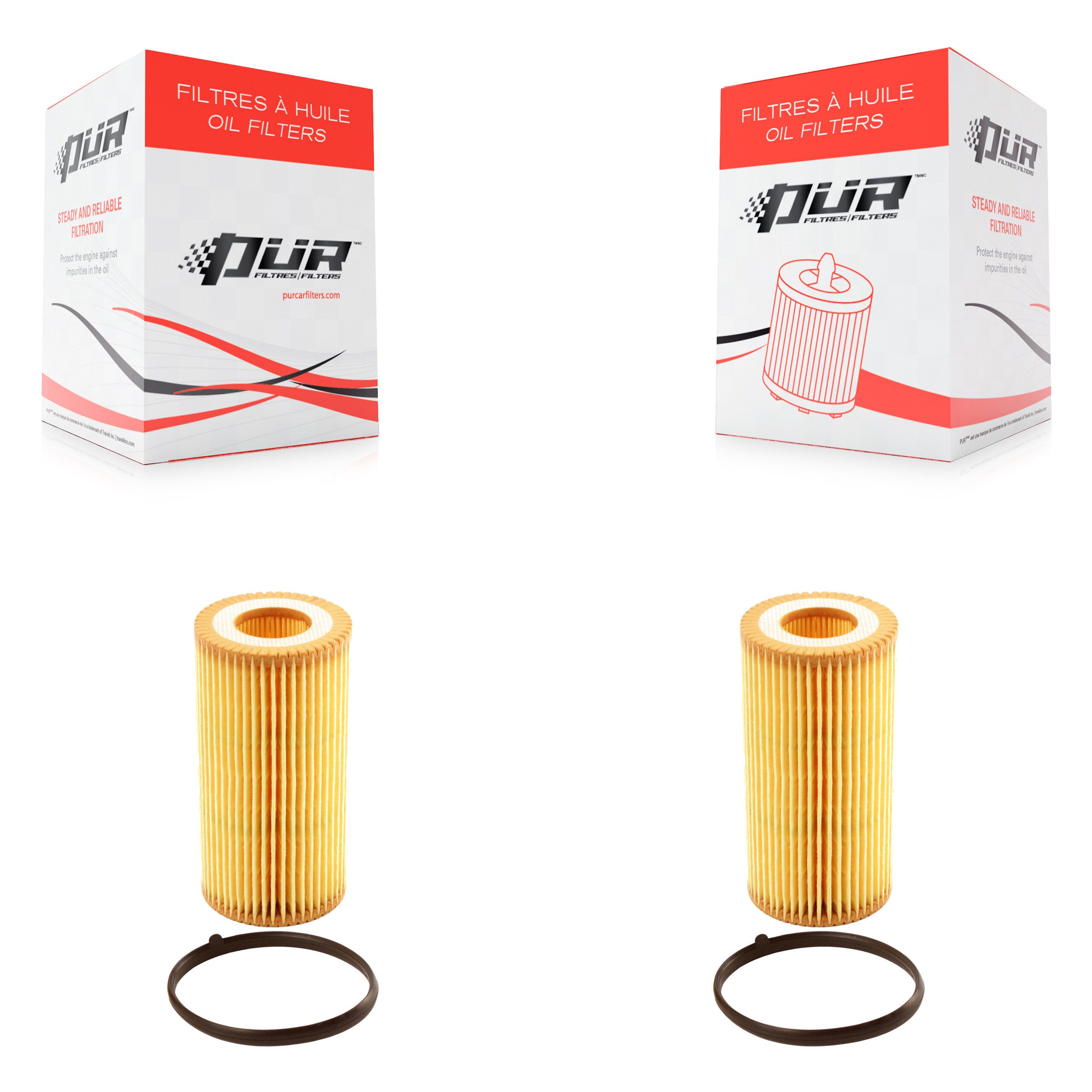 Engine Cartridge Oil Filter (2 Pack) For Volkswagen Jetta Passat Golf Audi Beetle Rabbit K56-100002