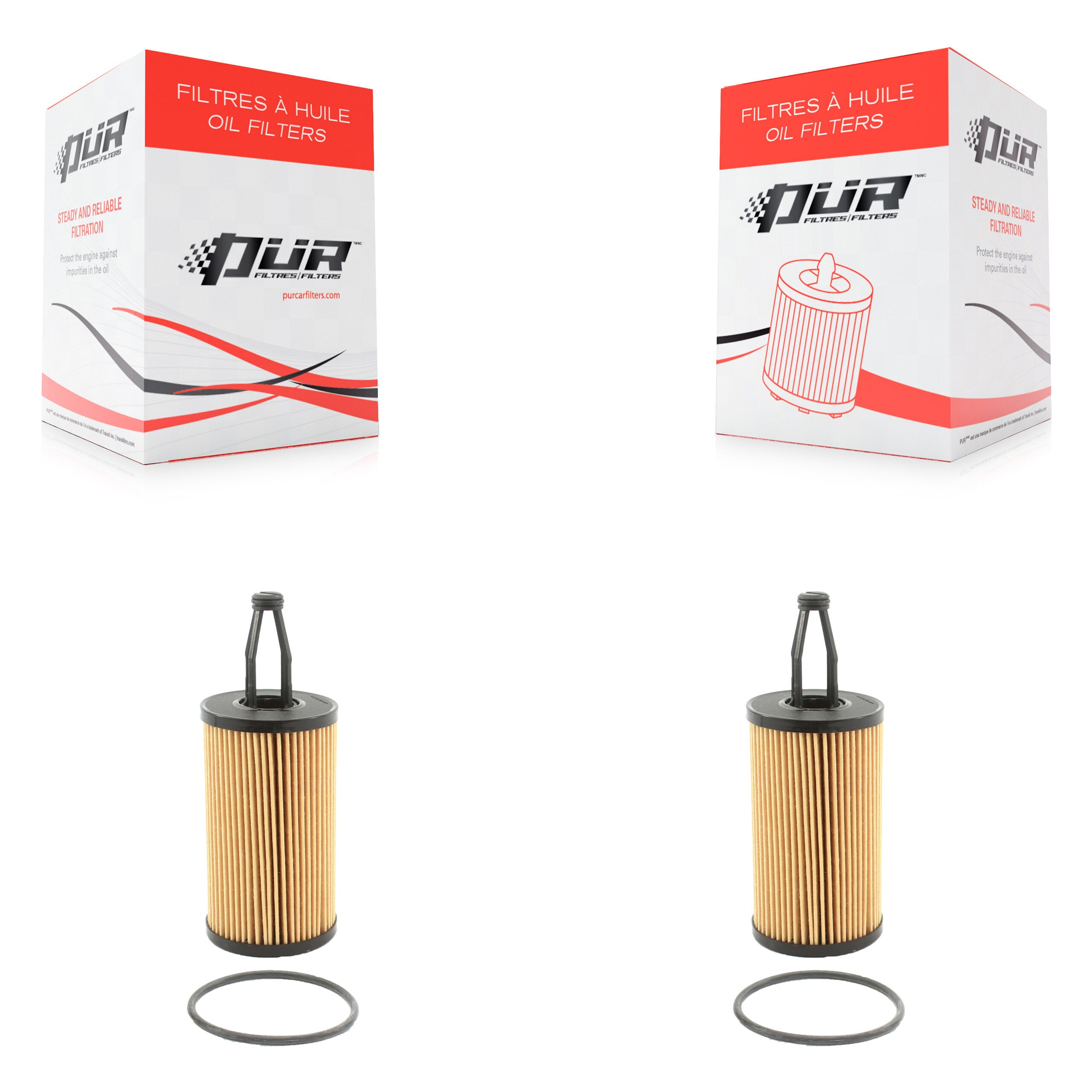 Engine Cartridge Oil Filter (2 Pack) For Mercedes-Benz ML350 C300 C43 AMG GLC43 GLE400 K56-100009