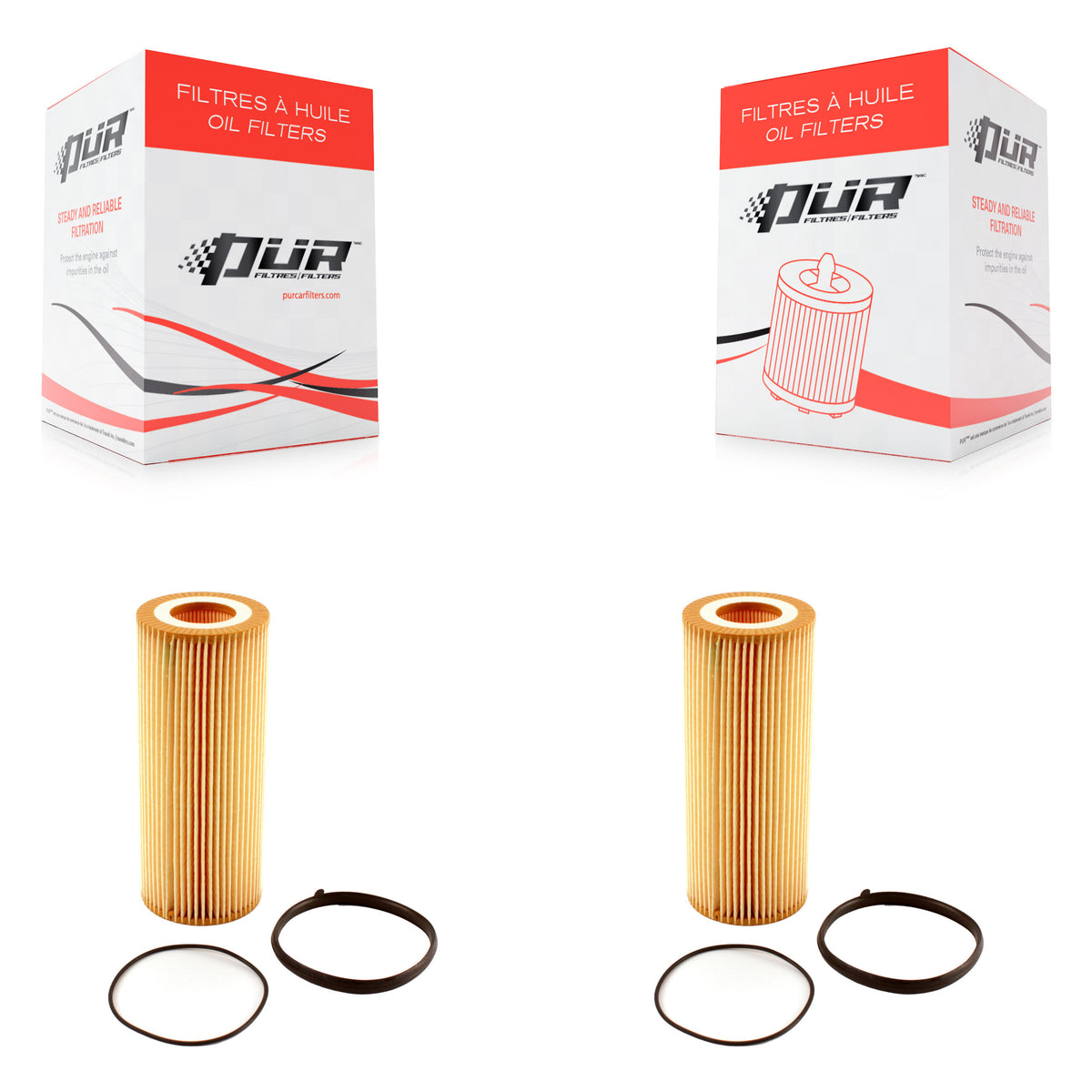 Engine Cartridge Oil Filter (2 Pack) For Audi Q5 Porsche Cayenne A4 Quattro Volkswagen Q7 K56-100011