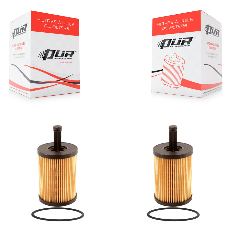 Engine Cartridge Oil Filter (2 Pack) For Volkswagen Jetta Golf Passat Audi Beetle CC Eos K56-100020